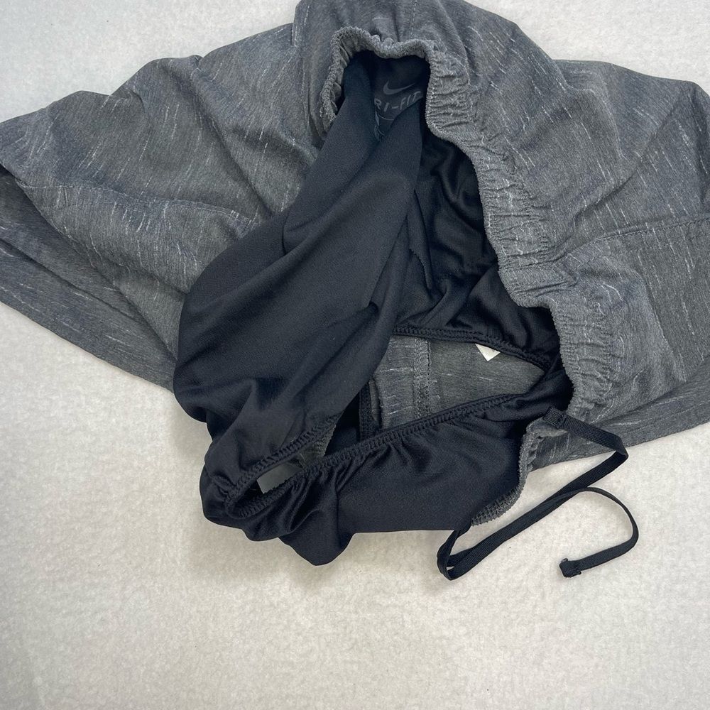 Nike Dri-FIT Running Shorts Women Small Gray Athletic Lined Gym Active - Picture 3 of 8